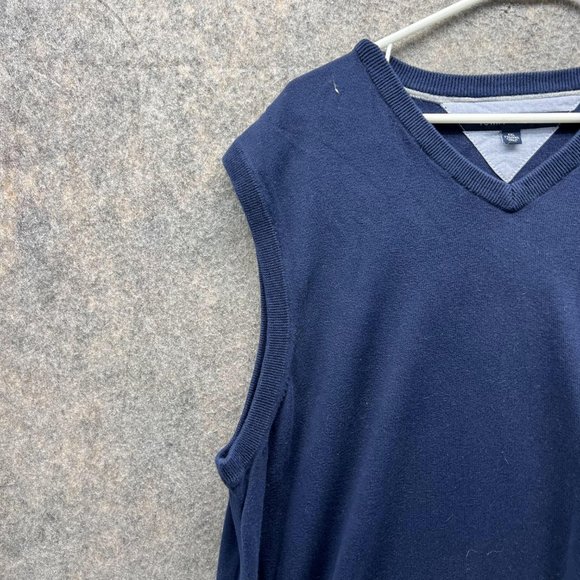 Tommy Hilfiger Sweater Men XXL Adult Blue Navy Outdoors Sleeveless Logo - Picture 3 of 10